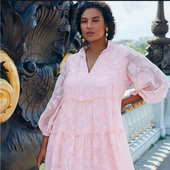 Eloquii Dresses & Skirts - NWT Eloquii Tiered Dress with Ruffle Sleeve Neck